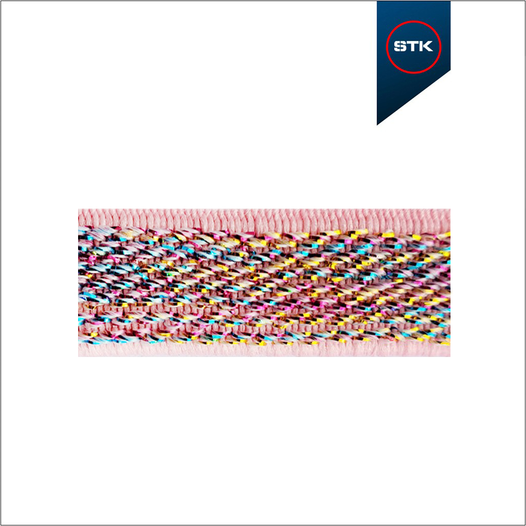 EL&Aacute;STICO STK 171 10MM SALMAO / LUREX MULTICOLOR