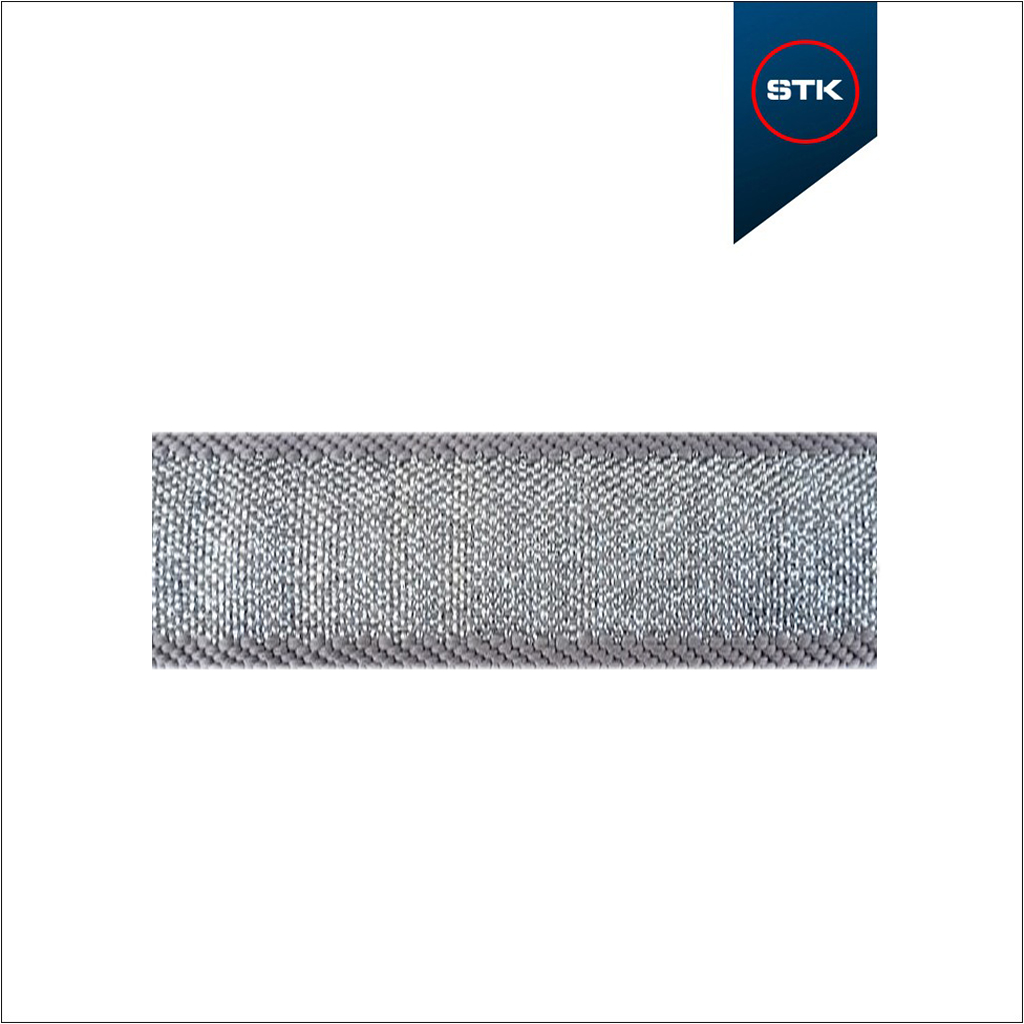 FITA STK 2067 20MM CINZA 1720 / LUREX PRATA